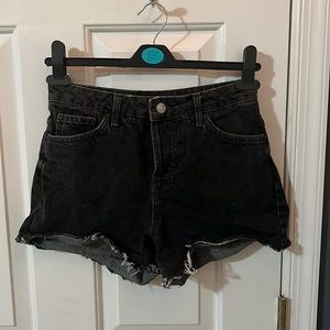 Cute Black/Dark Grey Jean Shorts